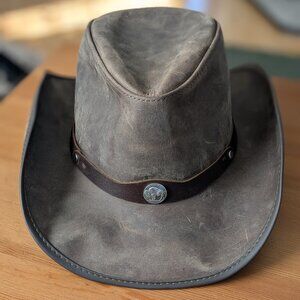 American Hat Makers Western | Mens American Leather Cowboy Hat